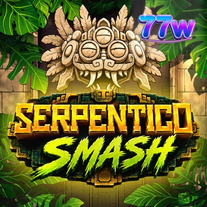 Cenário de selva e ruínas do slot Serpentico Smash