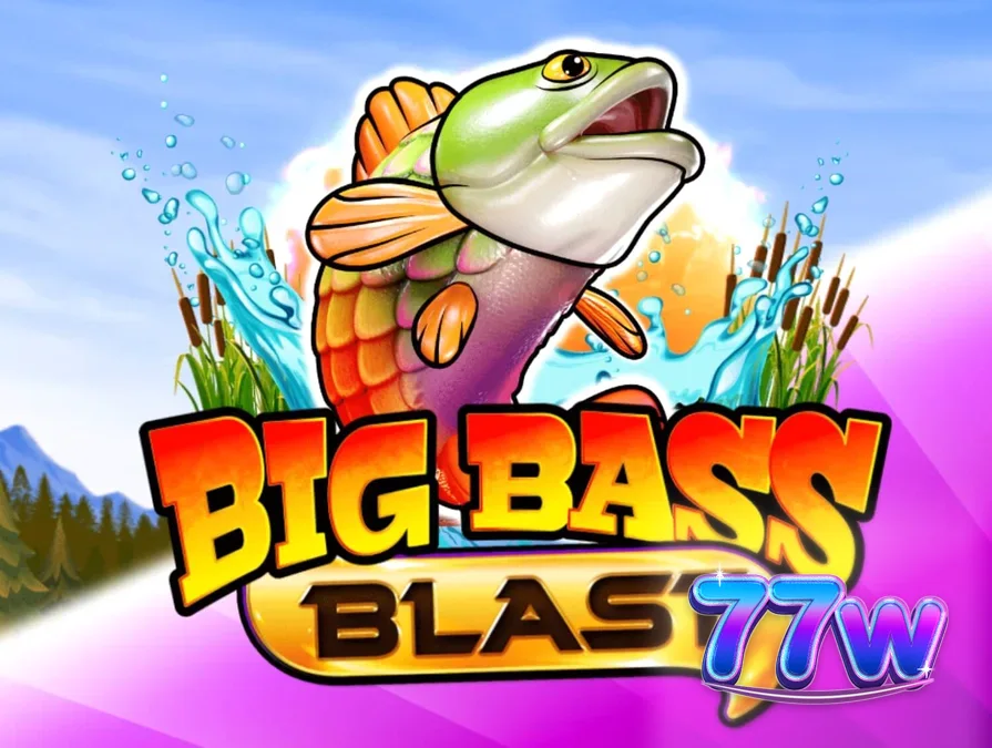 Interface do jogo de slot Big Bass Blast com elementos futuristas e de pesca